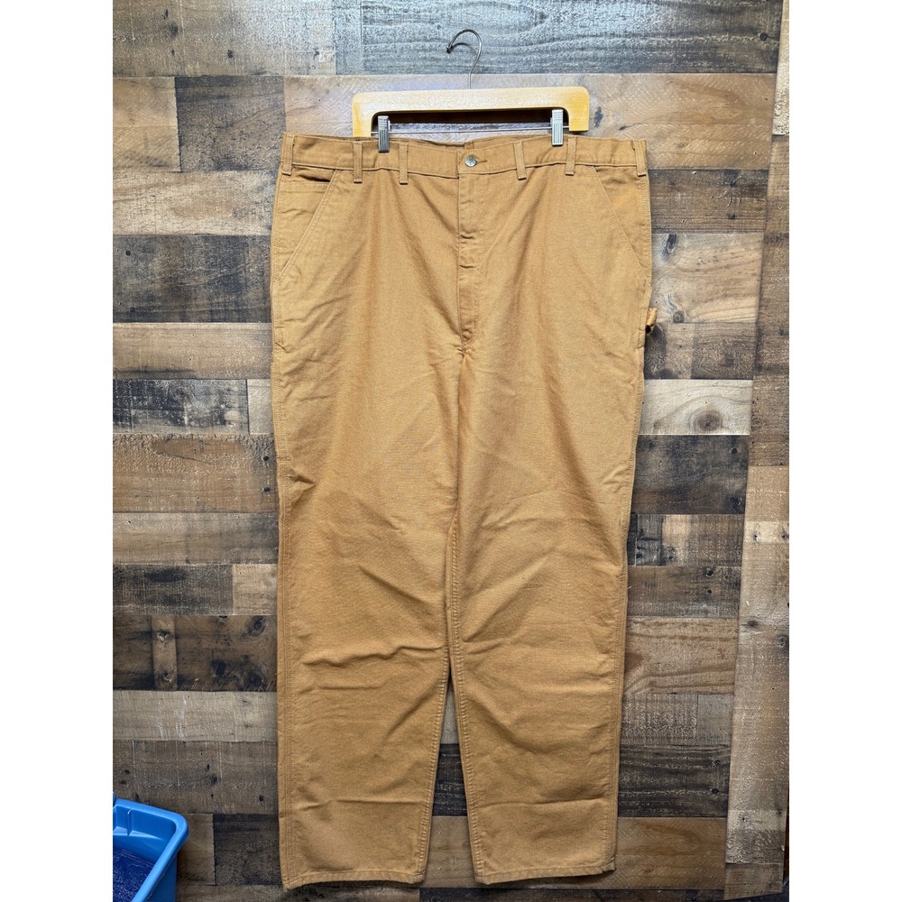 Carhartt Mens Loose Fit Washed Duck Utility‎ Work Pants Tan 44x36 B11 BRN